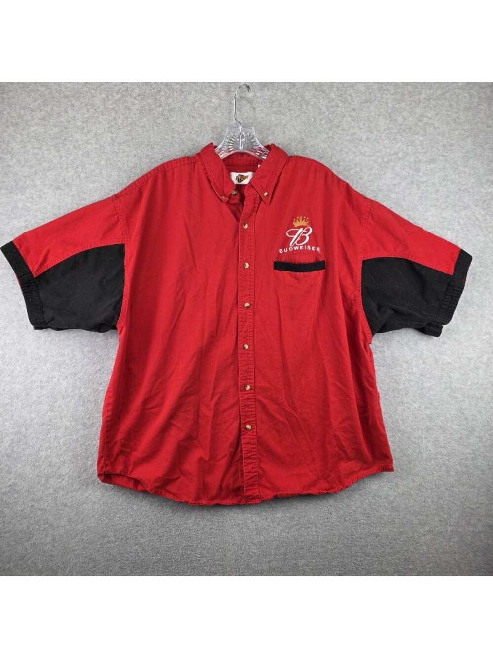 Winner's Circle Budweiser Dale Jr #8 Shirt Mens 2XL Red Button Up NASCAR